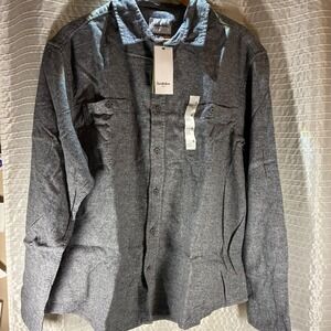 Goodfellow & Co. Mens XL Midweight Standard Fit Gray Flannel Shirt